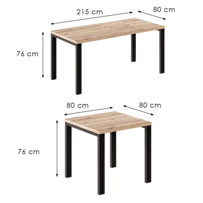 Rozkladací stôl Garant-215 dub evoke,3
