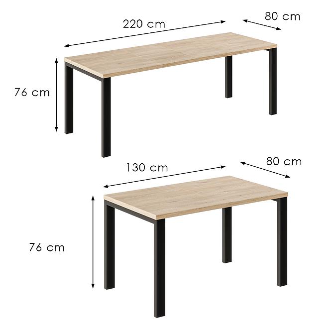 Rozkladací stôl Garant-220 dub cremona torro,3