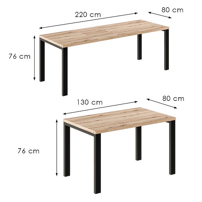 Rozkladací stôl Garant-220 dub evoke,3