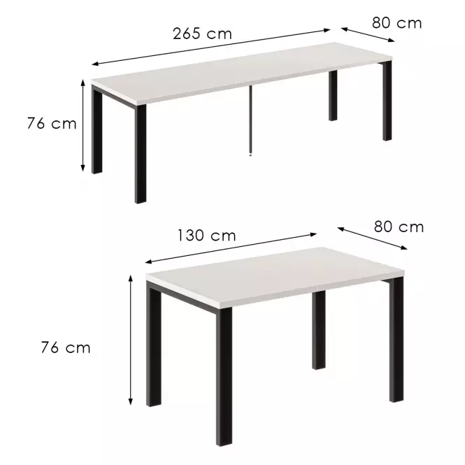 Rozkladací stôl Garant-265 kašmír