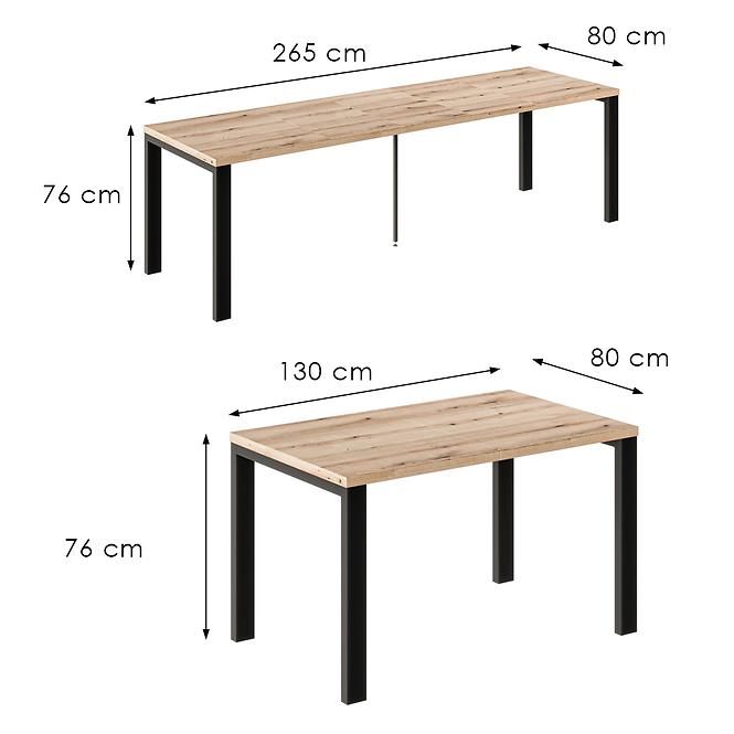 Rozkladací stôl Garant-265 dub evoke,3
