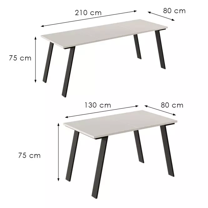 Rozkladací stôl Liwia-210 kašmír,3