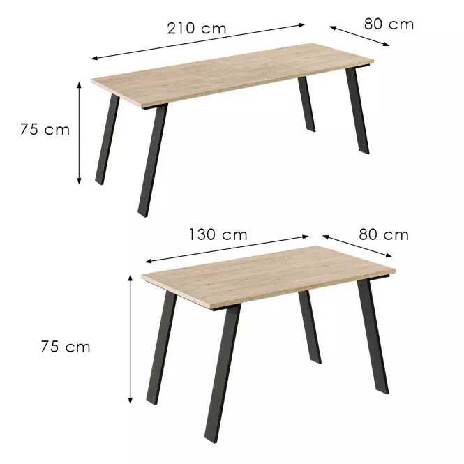 Rozkladací stôl Liwia-210 dub cremona torro,3