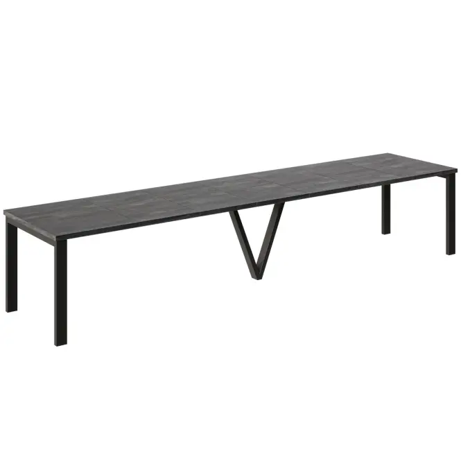Rozkladací stôl 130-405 cm Titan čierny betón