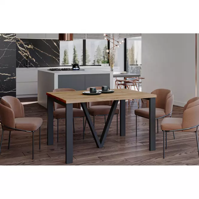 Rozkladací stôl 130-405 cm Titan dub craft