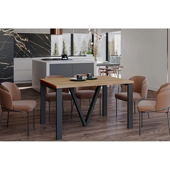 Rozkladací stôl 130-405 cm Titan dub craft,4