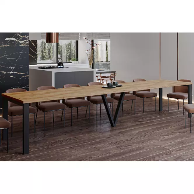 Rozkladací stôl 130-405 cm Titan dub craft