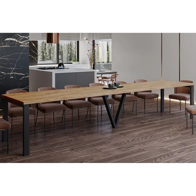 Rozkladací stôl 130-405 cm Titan dub craft,5