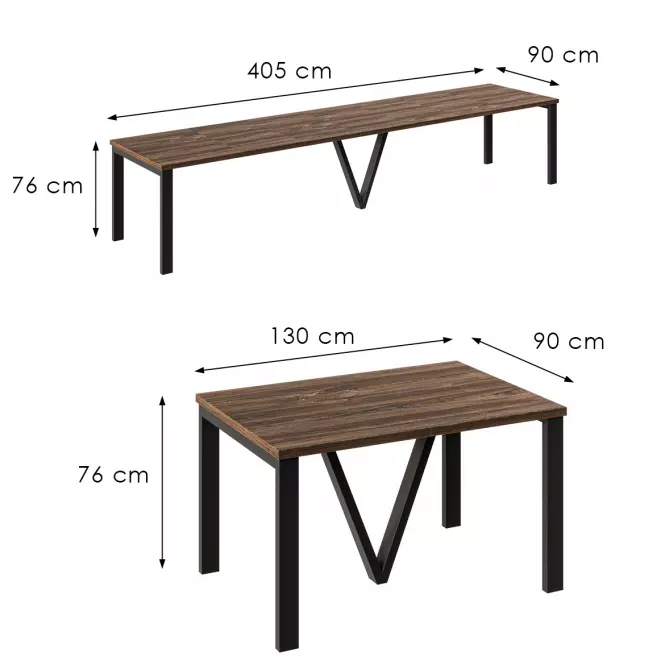 Rozkladací stôl 130-405 cm Titan dub Stirling