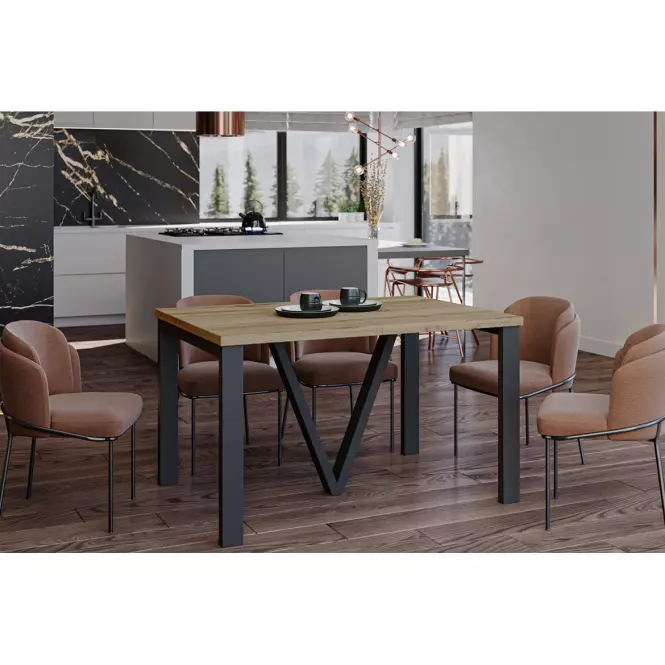 Rozkladací stôl 130-405 cm Titan dub Wotan