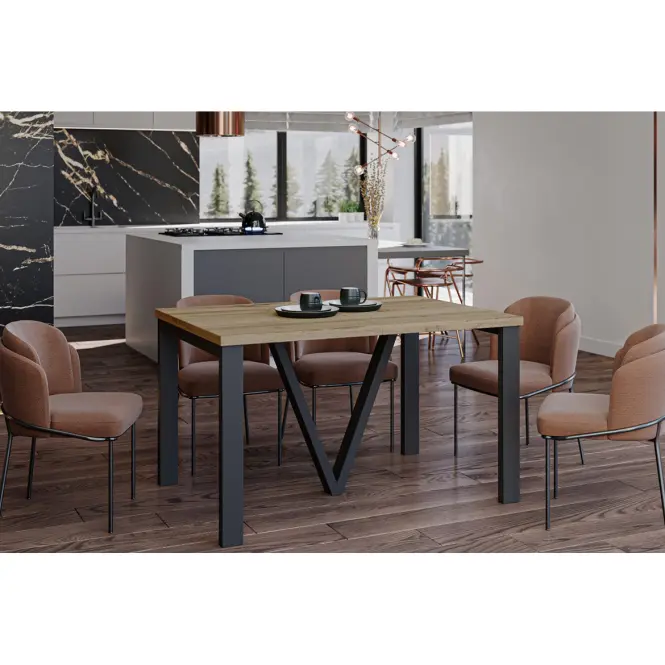 Rozkladací stôl 130-405 cm Titan dub Wotan,4