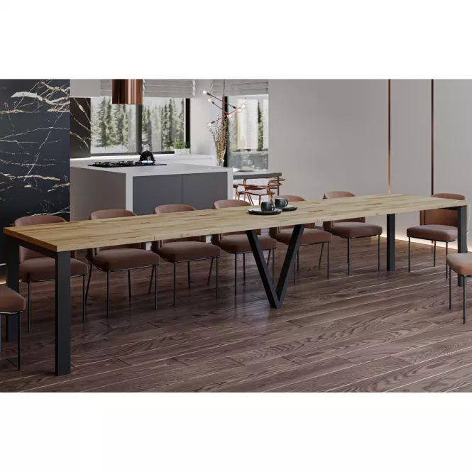 Rozkladací stôl 130-405 cm Titan dub Wotan