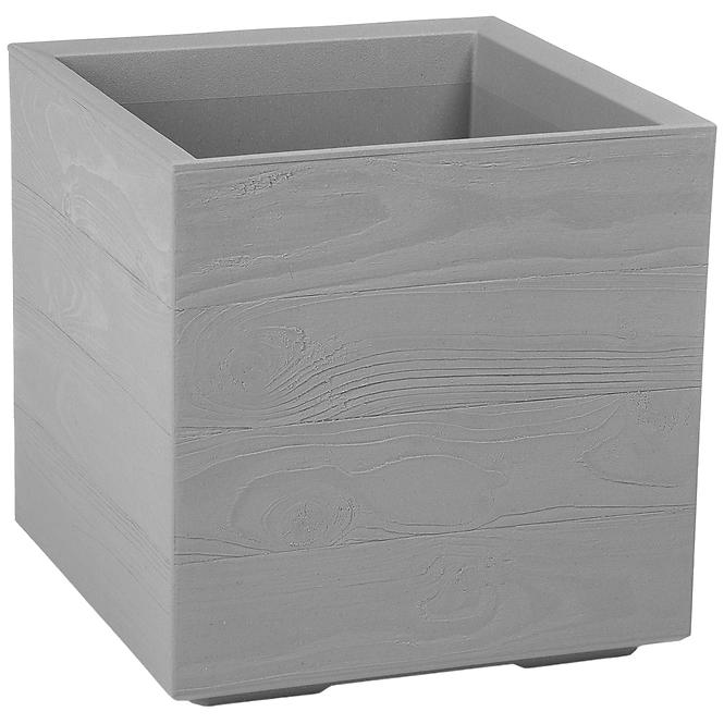 Kvetinač  KARO ECO COFFEE 40X40 drevo-sivá