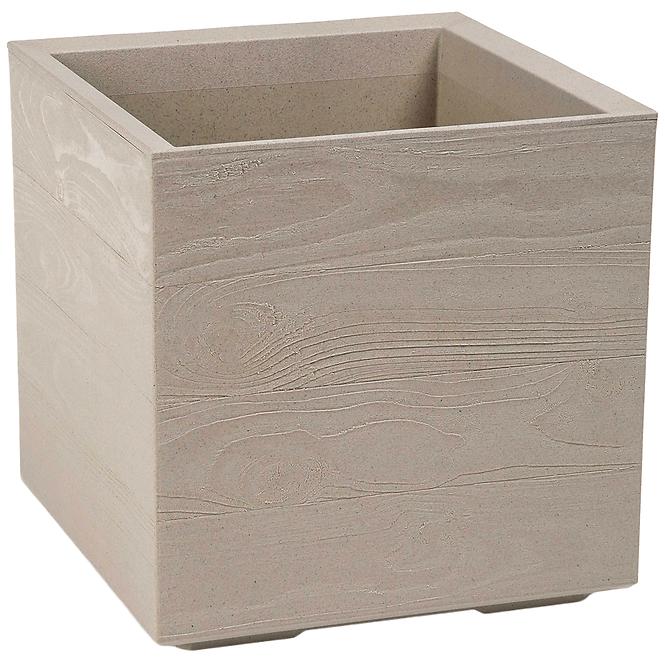 Kvetinač  KARO ECO COFFEE 40X40 wood - latte