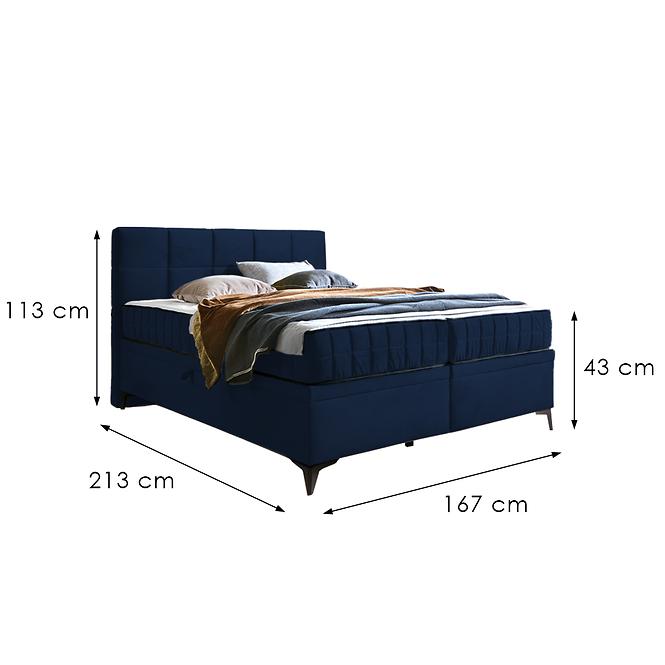 Posteľ Greta 160/200 Amon 07 námornícka modrá + matrac