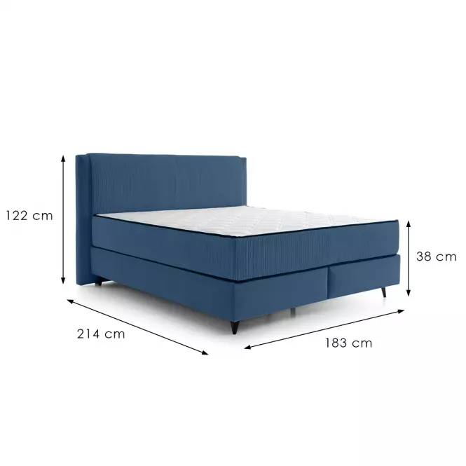 Posteľ Alice 160/200 Poso5/Kronos 5 námornícka modrá + matrac