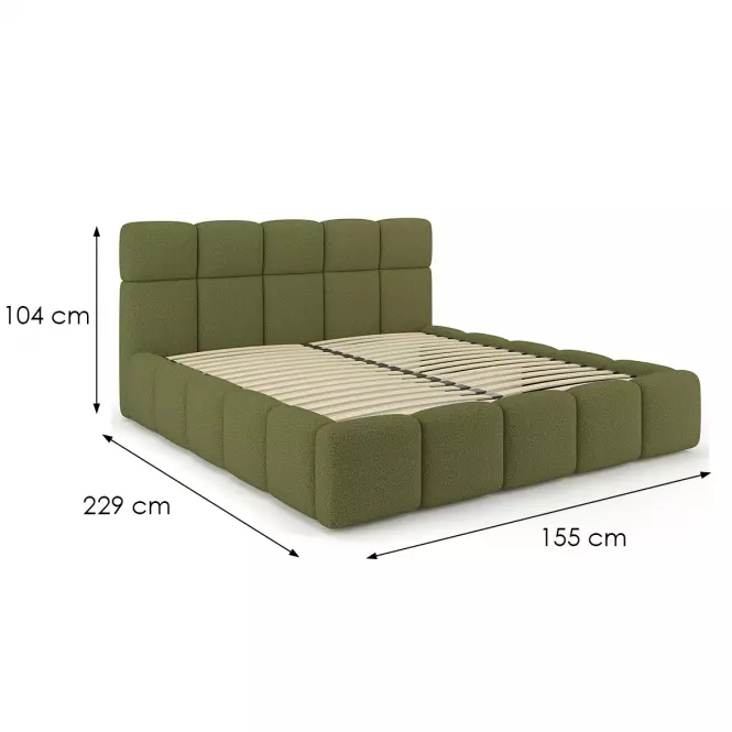 Posteľ Fluffy 120/200 Quelle 38 zelená