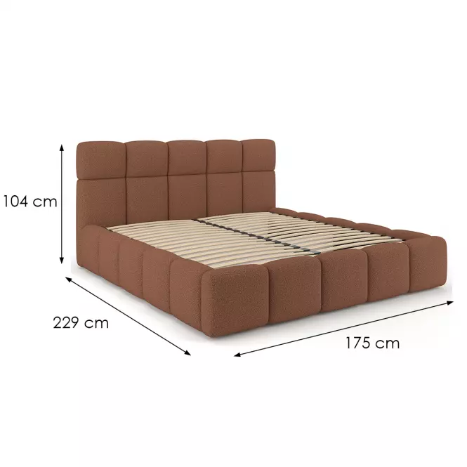 Posteľ Fluffy 140/200 Quelle 54 hrdzavá,4
