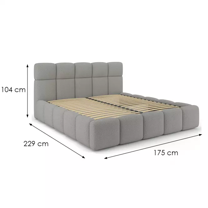 Posteľ Fluffy 140/200 Quelle 83 sivý