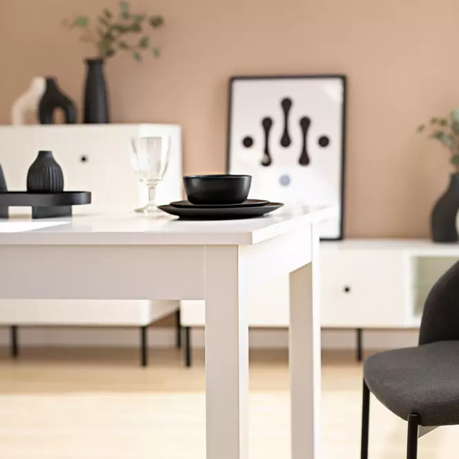 Rozkladací stôl Neo 120/160x70 Bela