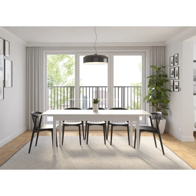 Rozkladací stôl Sendi 160/240x80 biely,10