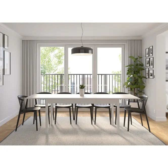 Rozkladací stôl Sendi 160/240x80 biely,8