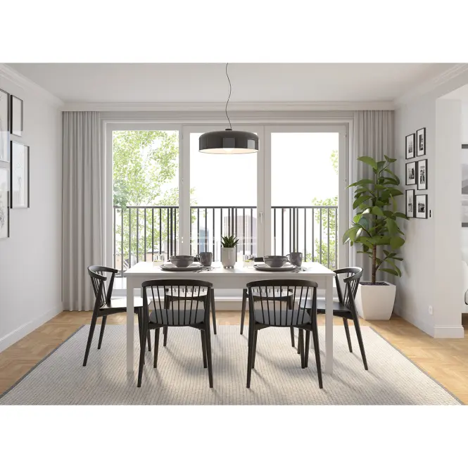 Rozkladací stôl Sendi 160/240x80 biely,9