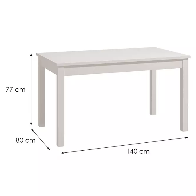 Stôl Narvik 140x80 Bela11013587