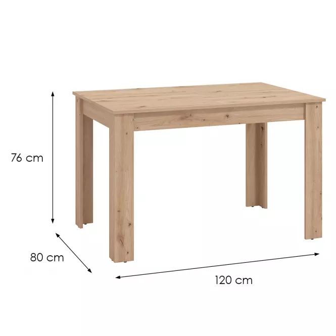 Stôl Hamar 120x80 Artisan 11013718,2
