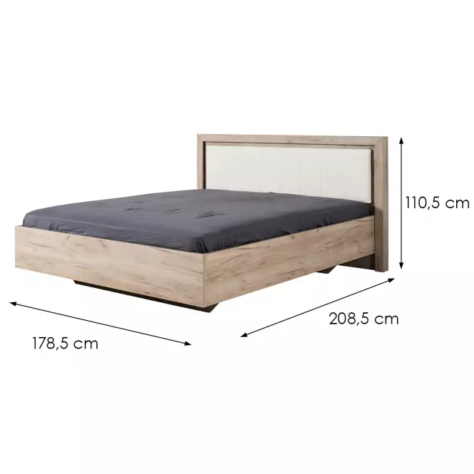 Posteľ  Astor 160 Sivá dub 11008488