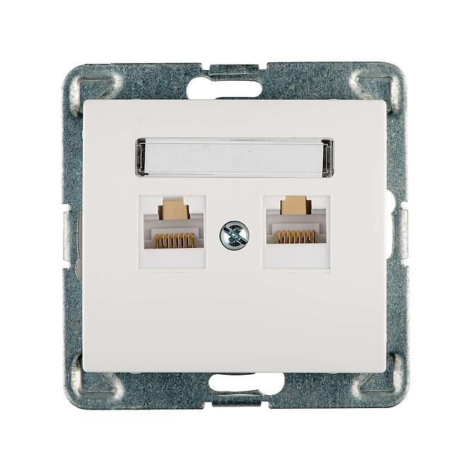 Dvojzásuvka dátová Sigma GPK-2D/M.BI  GN. KOMP. RJ45 