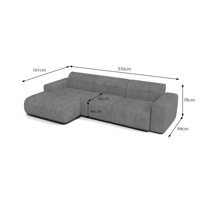 Rohová sedacia súprava Napoli L Astra 18,3