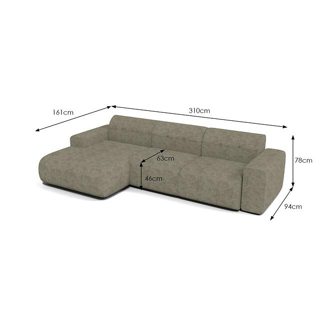 Rohová sedacia súprava Napoli L Astra 4,3