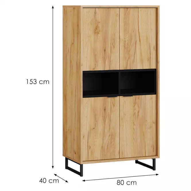 Regál Konor 80 D.Craft Zlatý,2
