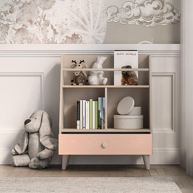 Regál Mevel 09 Púštny piesok/Millenial Pink,7