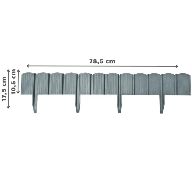 Záhradná palisáda PA80 (sada 5 ks) Stella Green antracit