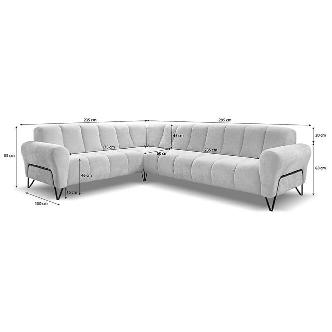 Rohová sedacia súprava Volare L pravý Vega 02,4