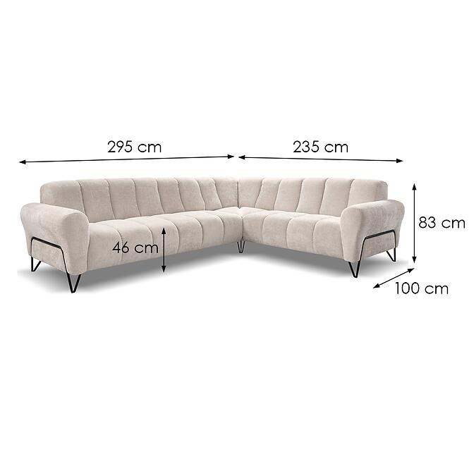 Rohová sedacia súprava Volare L ľavý Vega 02