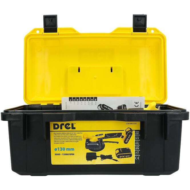 DREL Vibračná prísavka na dlaždice 130 mm 2x21V CON-EBG-0130