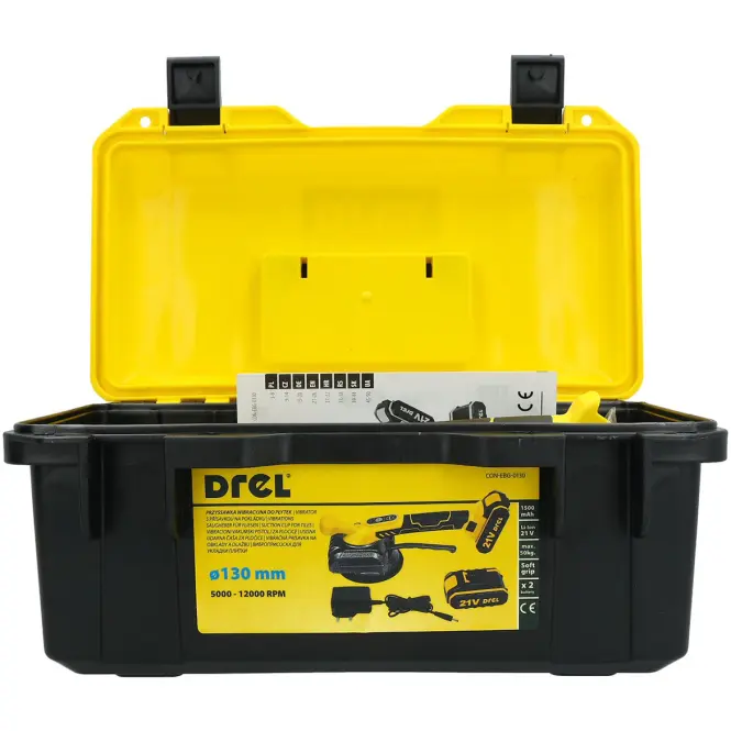DREL Vibračná prísavka na dlaždice 130 mm 2x21V CON-EBG-0130,2