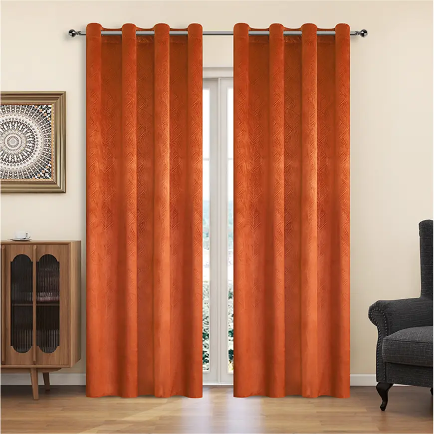 Záves na kolieskach YC11940/200G/116/140X250 cm oranžový