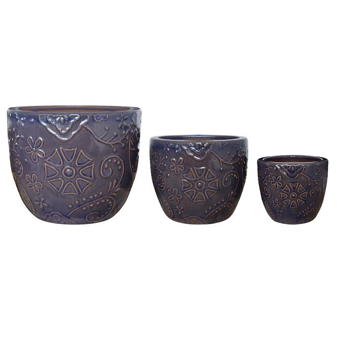 Kvetináč IP19-023 21x21x18 tmavohnedý