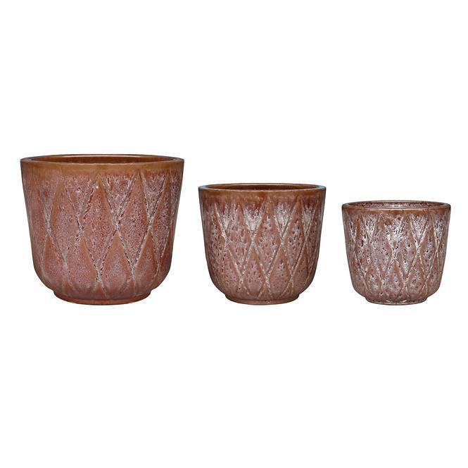 Kvetináč OP19-010 23x23x21 hnedý,2