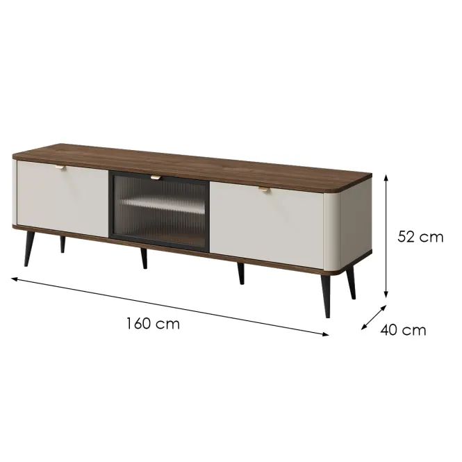 TV stolík 160 Marly 12 orech/Kashmir,2
