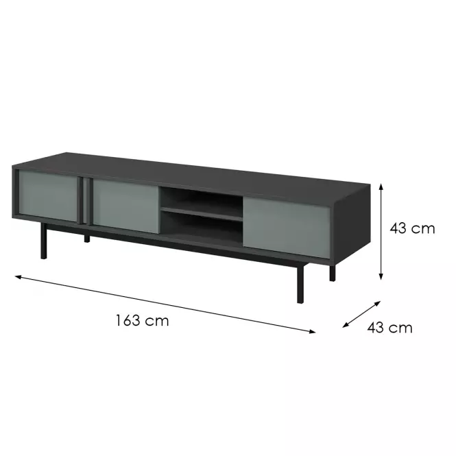 TV stolík 160 Alsy 9 Aloe/Antracit,2