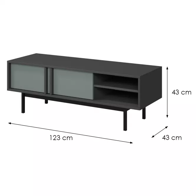 TV stolík 120 Alsy 10 Aloe/Antracyt