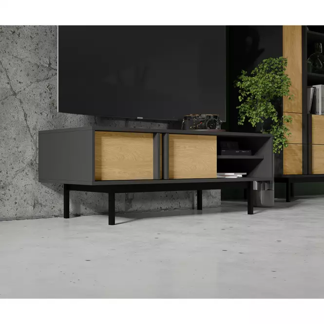 TV stolík 120 Alsy 10 Olejovaný dub/Antracit,3