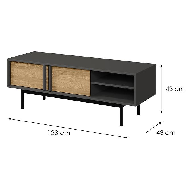 TV stolík 120 Alsy 10 Olejovaný dub/Antracyt