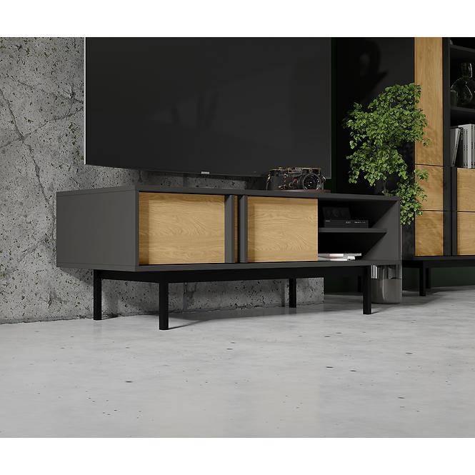TV stolík 120 Alsy 10 Olejovaný dub/Antracyt