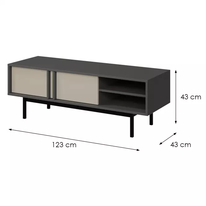 TV stolík 120 Alsy 10 Svetlobéžová/Antracit